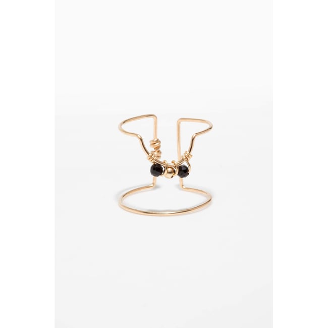 Bague d'ongle tissage - Spinelle spinelle <span itemprop=