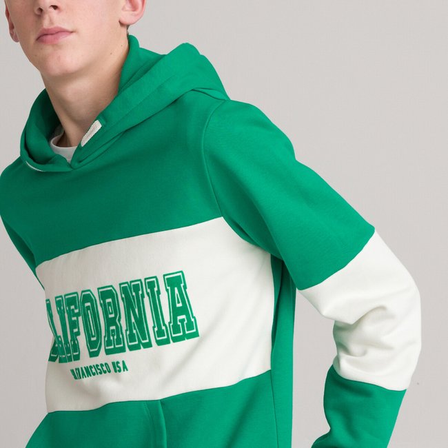Свитшот из мольтона с капюшоном зеленый LA REDOUTE COLLECTIONS