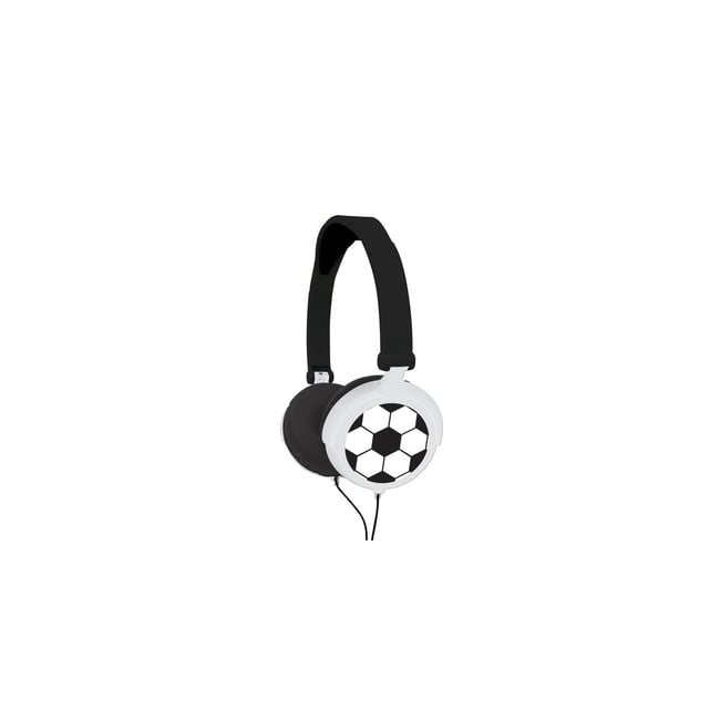 Casque stéréo filaire – design Football noir <span itemprop=