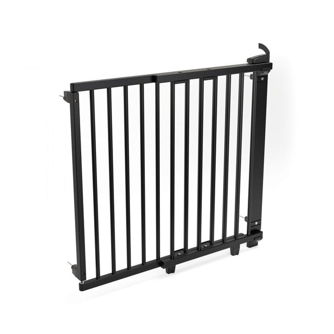 Barrière de porte pivotante en bois noir 86-133cm multicolore <span itemprop=