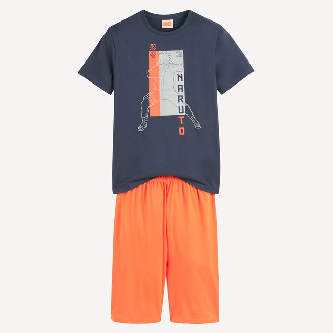 Pijama-calção Naruto laranja/cinzento <span itemprop=