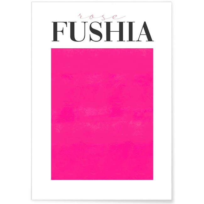 Affiche Rose Fushia Couleur blanc <span itemprop=