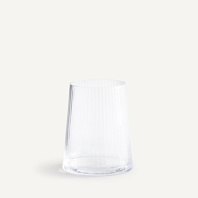 Confezione da 6 bicchieri da acqua striati, Strivi trasparente AM.PM