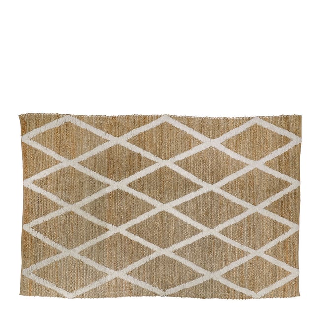 Tapis jute et laine naturelle 300x201 Couleur v002230 <span itemprop=