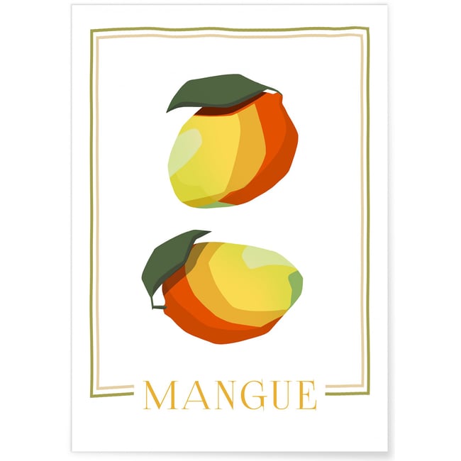Affiche Abstract Mangue Couleur blanc <span itemprop=