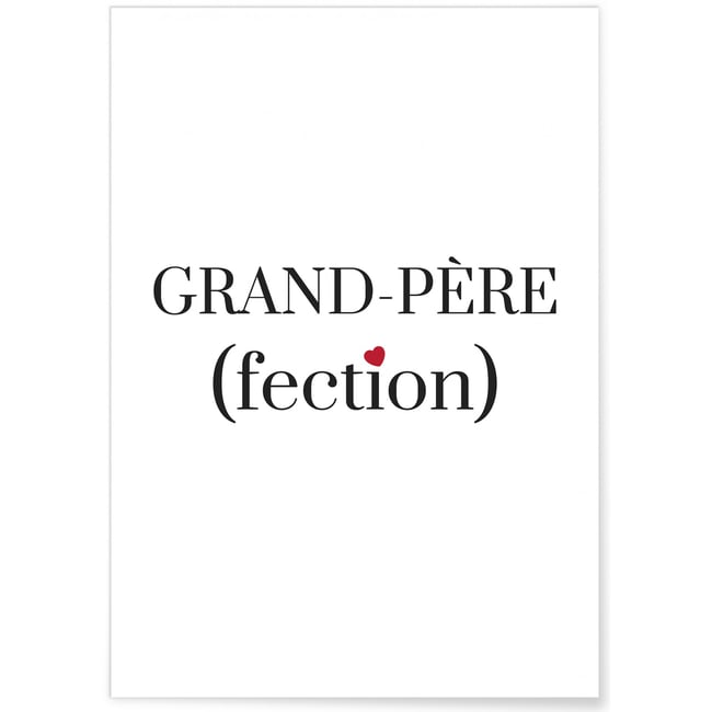 Affiche Grand-Père(fection) Couleur blanc <span itemprop=
