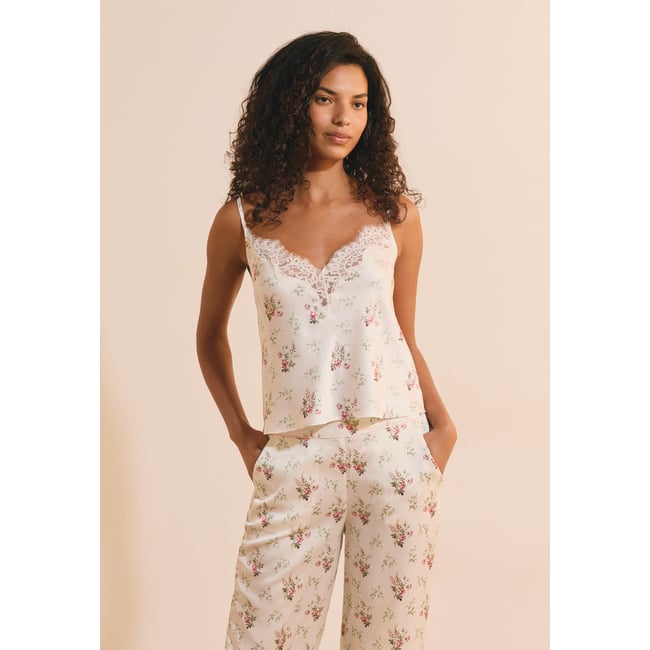 ETAM TOP SALLY - CARACO imp bleu vert <span itemprop=