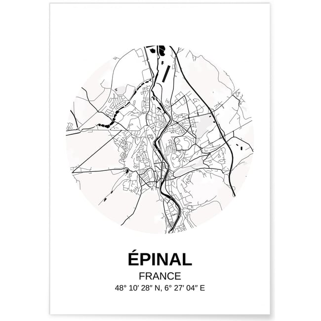 Affiche Carte Épinal Couleur blanc <span itemprop=