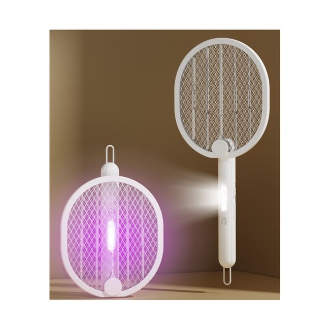 Raquette à insectes Raquette anti moustique 3 en 1 - ZERO MOUSTIQUE