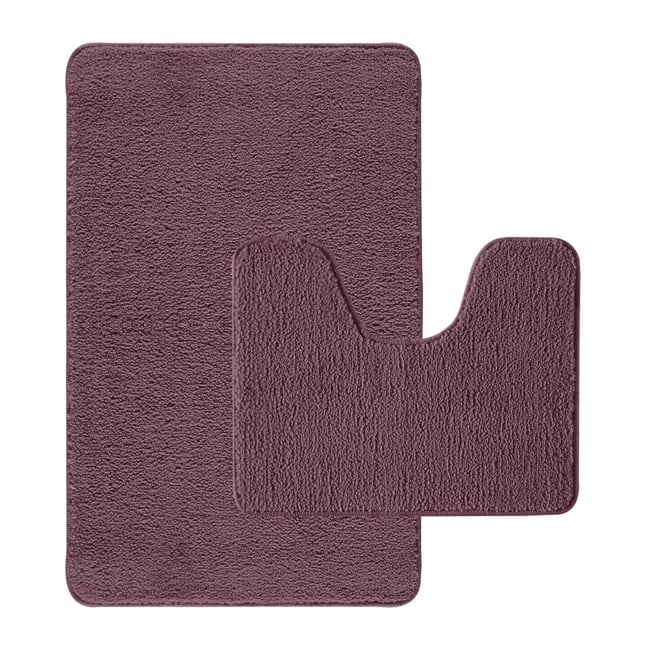 Lot de 2 tapis de bain polyester 50x80cm + 50x40cm POLYNESIE - GUY LEVASSEUR