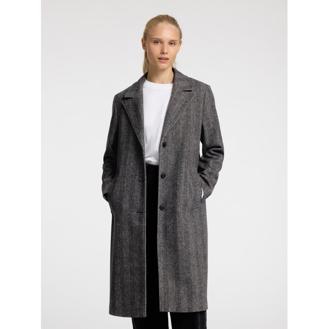 Long manteau SELECTED FEMME noir - black <span itemprop=