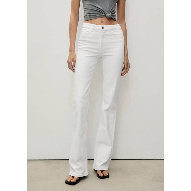 Jean Fiona flare taille normale blanc <span itemprop=