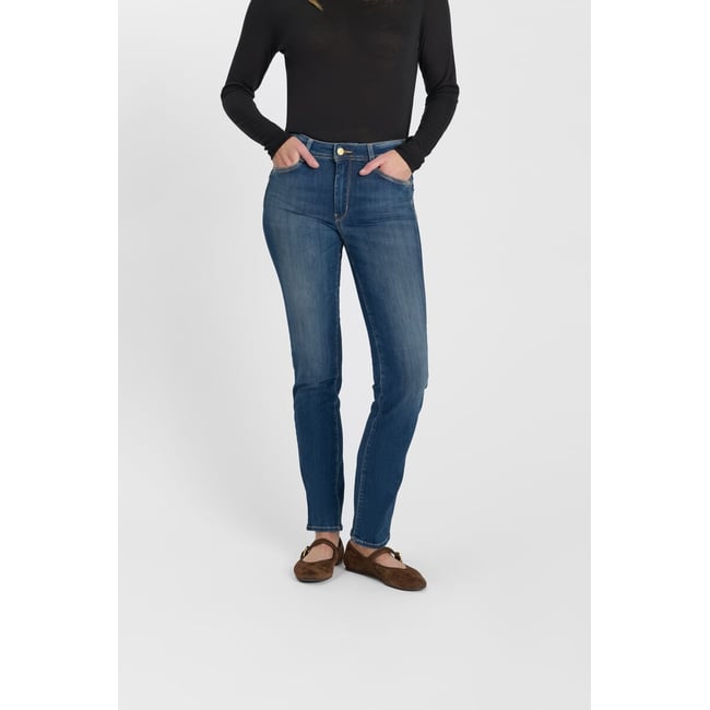 Jeans push-up droite taille haute PULP, longueur 34 blue <span itemprop=