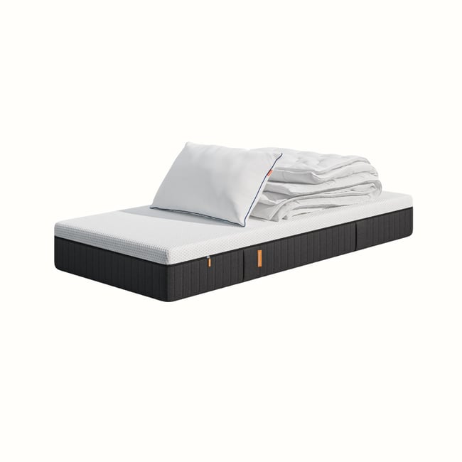 Pack Matelas Original + Oreiller Original Confort + Couette Couleur blanc/gris <span itemprop=