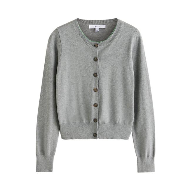 Cardigan à effet superposé avec coton doux - NEXT