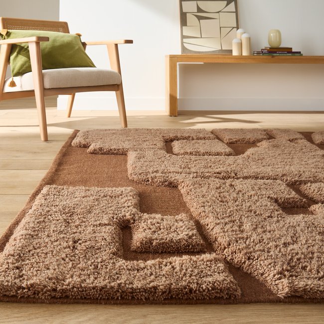 Elfiga Wool Rug, mid-brown, LA REDOUTE INTERIEURS