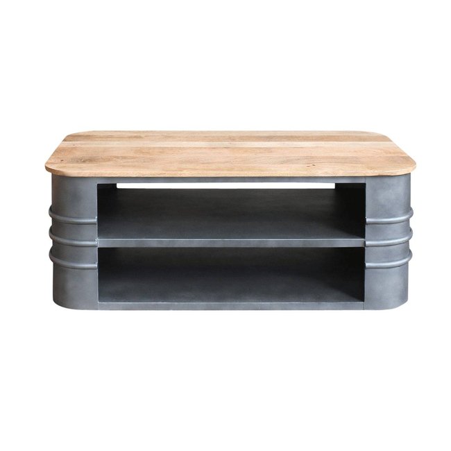 Table basse en métal  LOCKER Couleur gris <span itemprop=