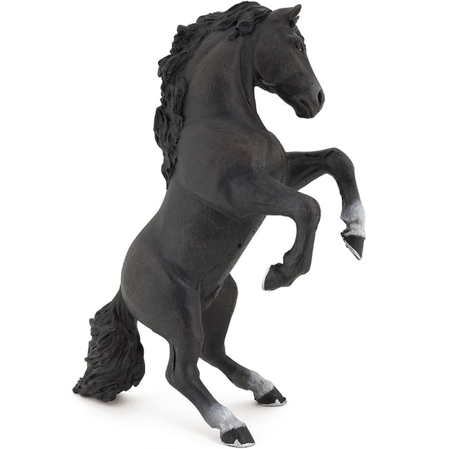 Figurine Cheval cabré noir <span itemprop=