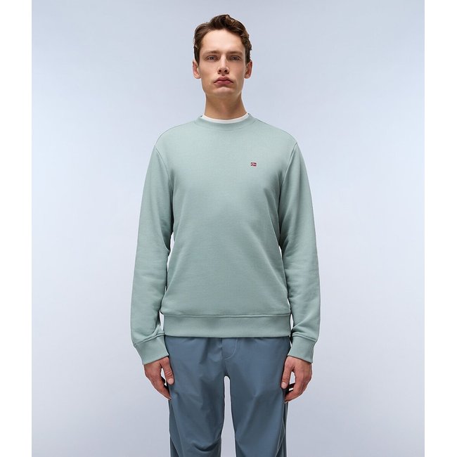 Sweat col rond Balis vert <span itemprop=