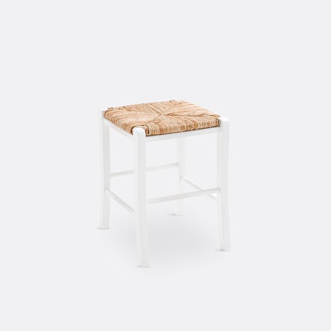 Perrine Solid Beech Farmhouse Stool - SO'HOME