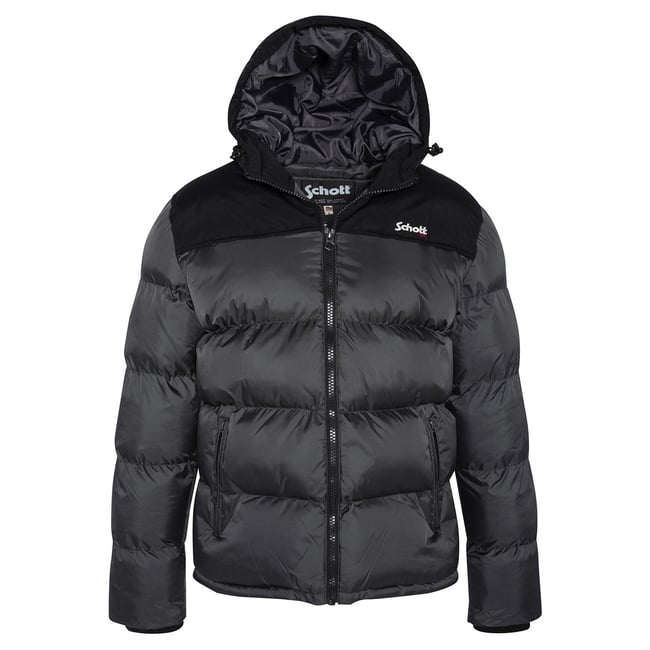 Doudoune à capuche unisexe anthracite <span itemprop=