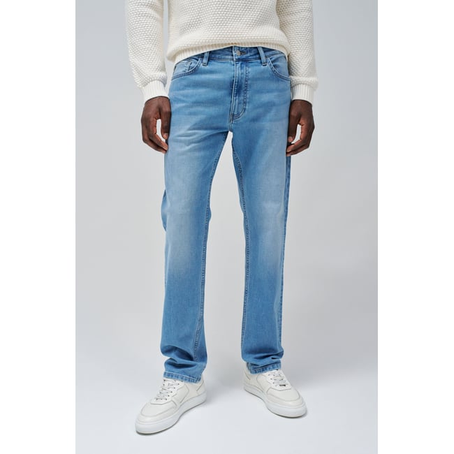 JEANS REGULAR S-ACTIV bleu <span itemprop=