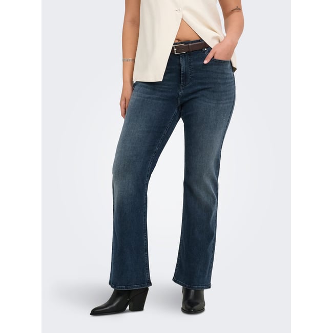 Jean Flared blue black denim <span itemprop=