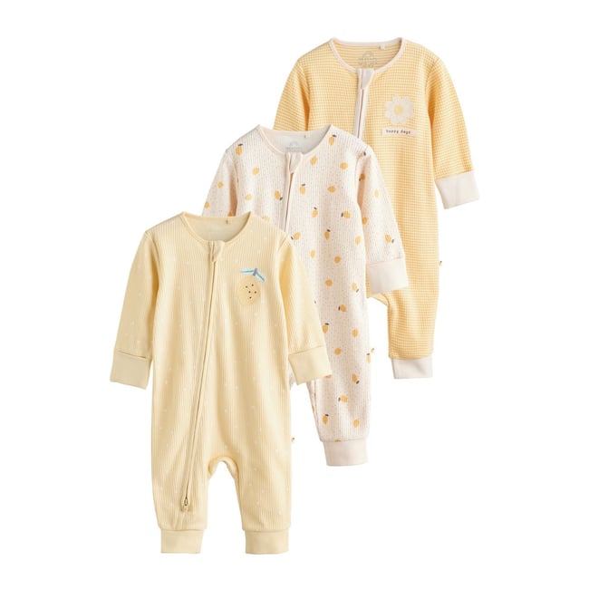 Dors-bien bébé, lot de 3 jaune <span itemprop=