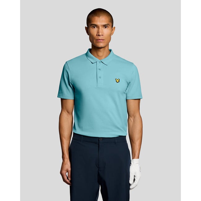Polo technique bleu vert <span itemprop=