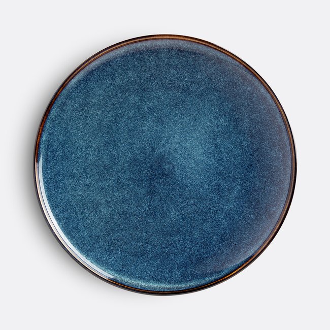 6er-Set flache Teller Onda, Steingut blau LA REDOUTE INTERIEURS