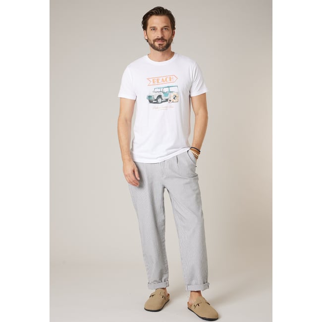 T-shirt homme en coton BEACHWAY white <span itemprop=