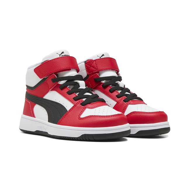 Baskets montantes REBOUND SLAM MID blanc/rouge <span itemprop=