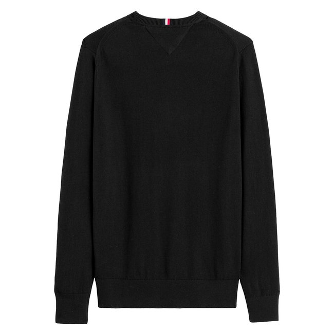 Tommy hilfiger black v neck jumper on sale