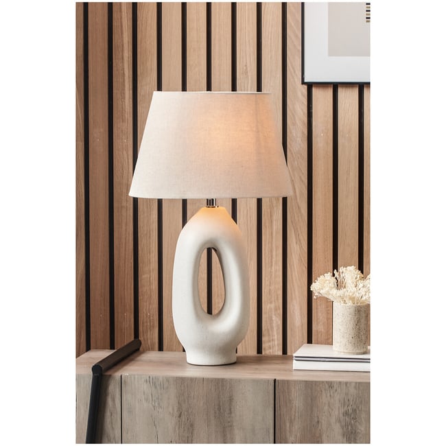 Layla Tall Organic Ceramic Table Lamp, natural, ÉDITÉ