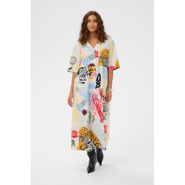 Robe bleu rouge blue/red animal <span itemprop=