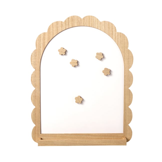 Pêle mêle métal bois feston étagère Couleur beige <span itemprop=