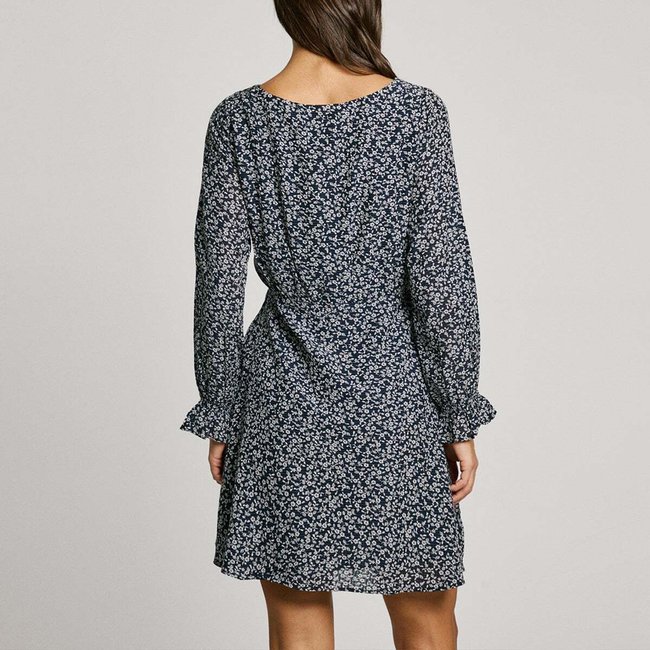 Robe Courte À Imprimé Floral bleu dulwich <span itemprop=