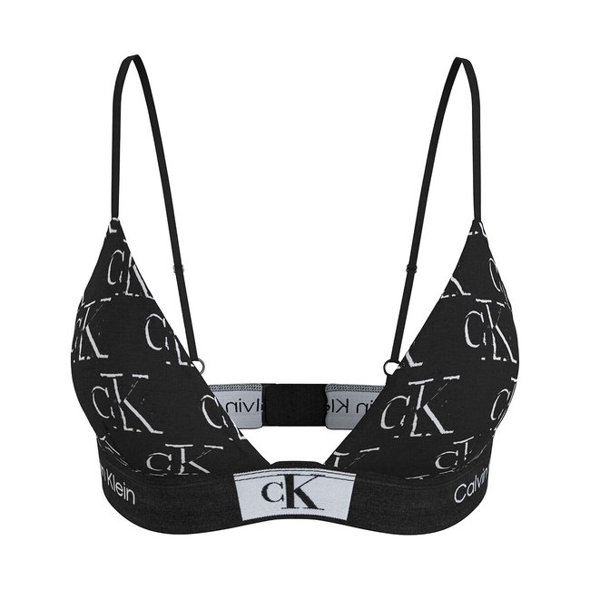 Bralette en coton Unline noir uni <span itemprop=