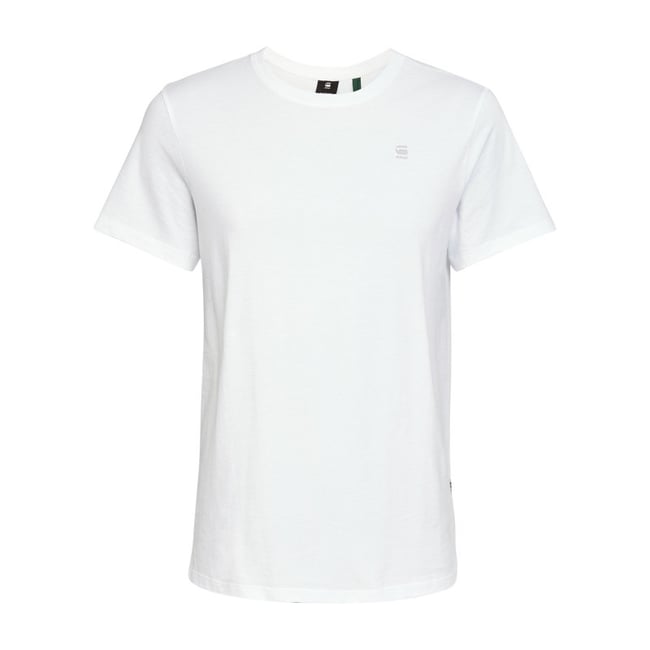 Tee-shirt coupe droite G-Star en coton blanc avec le logo en petit - G-Star RAW