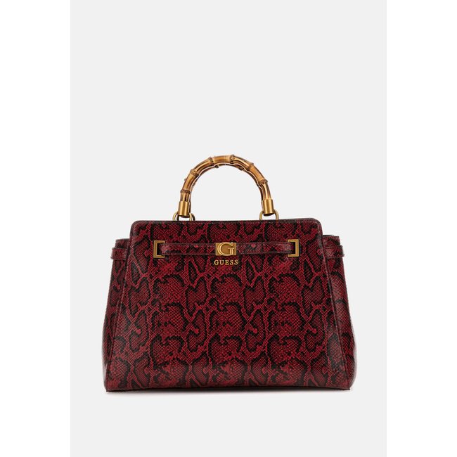 Sac À Main Sibel Imprimé Python rouge <span itemprop=