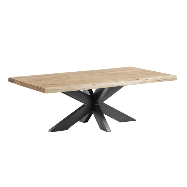 Table basse bois d'acacia à bords naturels ARBOR Couleur bois naturel <span itemprop=