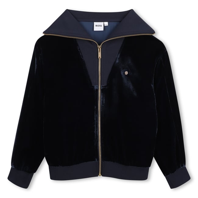 Cardigan de jogging bleu cargo <span itemprop=