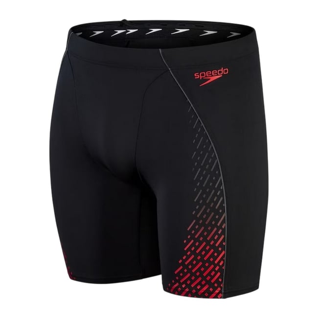 Jammer de natation compressif motif/style imprimé noir <span itemprop=