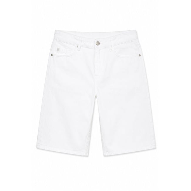 Bermuda short en jeans ABEILLE white <span itemprop=