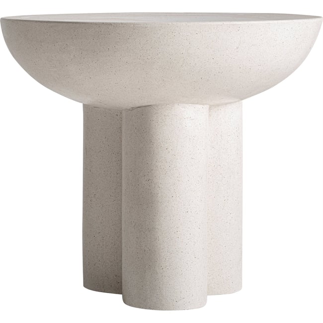 Table d'appoint en terrazzo Couleur blanc cassé moucheté <span itemprop=