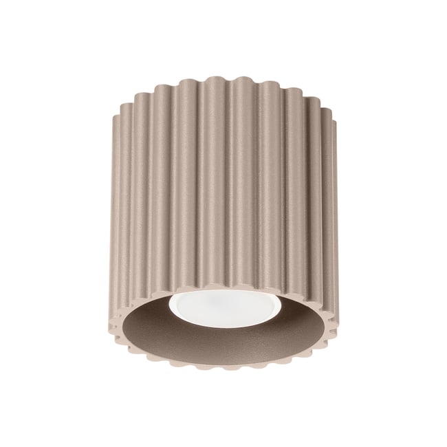 Plafonnier Aluminium Taupe GU10 1 Aura Couleur marron <span itemprop=