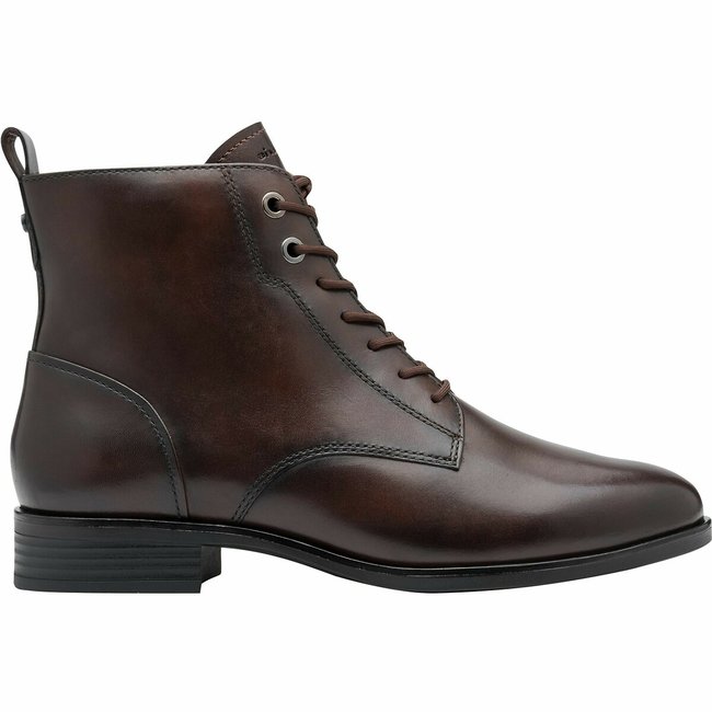 Bottillon à lacets marron foncé <span itemprop=