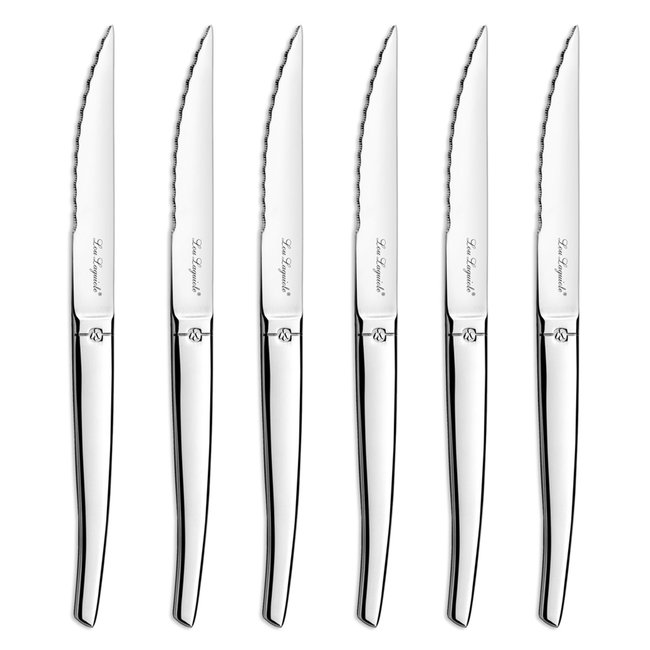 Coffret 6 couteaux steak - JET Couleur argent <span itemprop=