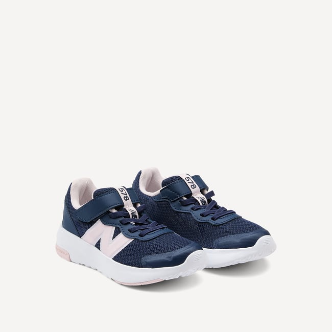Baskets 578 bleu marine/rose <span itemprop=