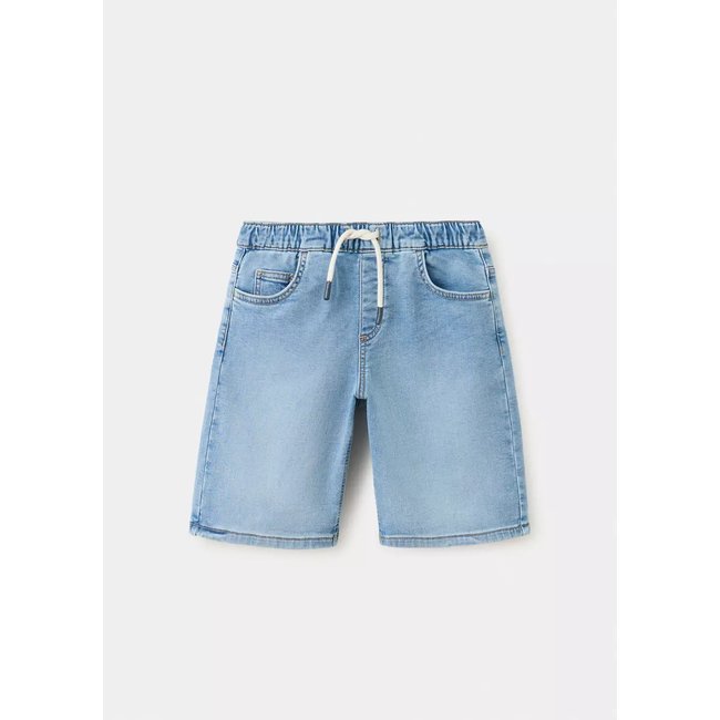 Bermuda en denim à taille élastique - MANGO KIDS